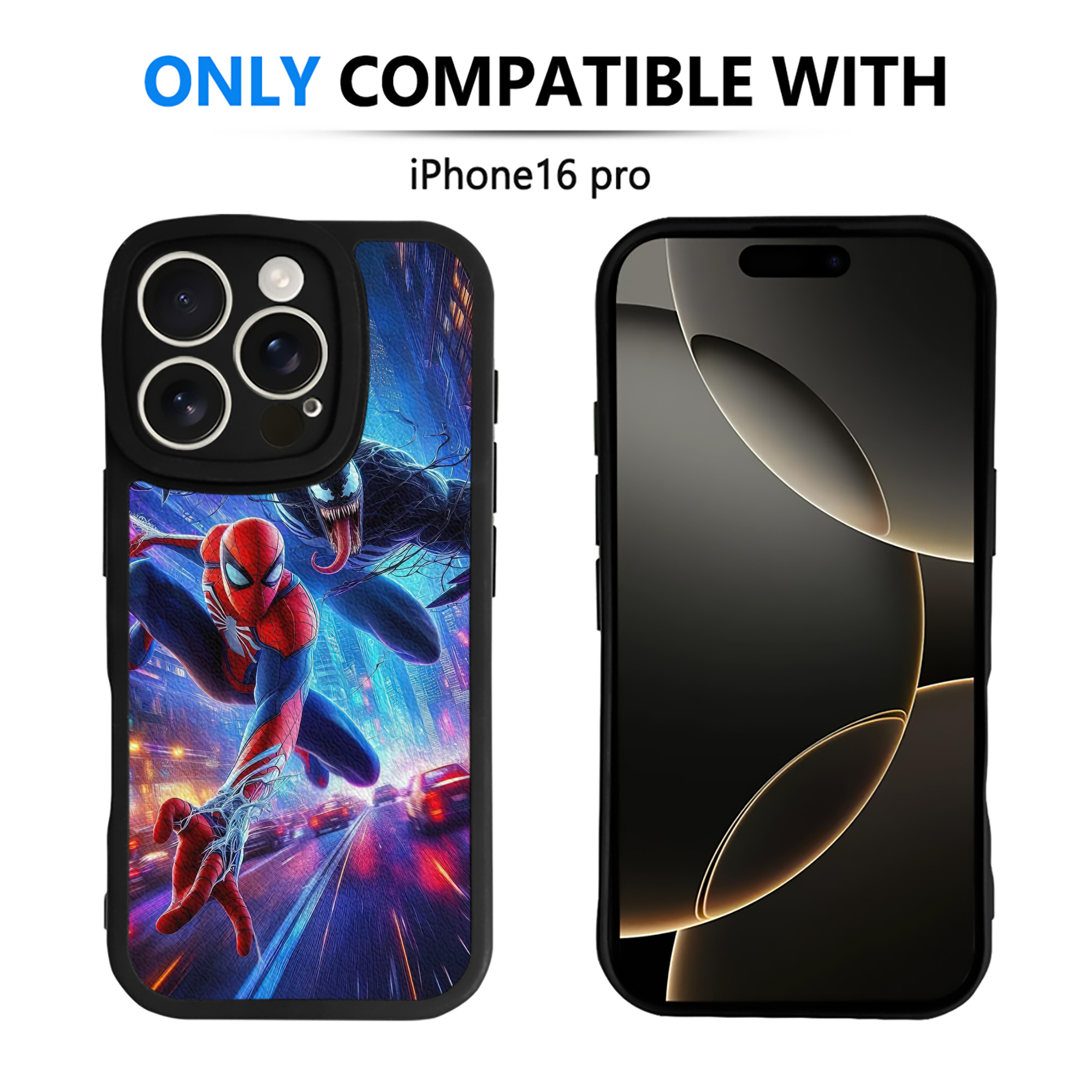 Spider Man スパイダーマン 【iPhone 16シリーズ対応】シリコンスマホケース（レザー調） 材質：シリコン